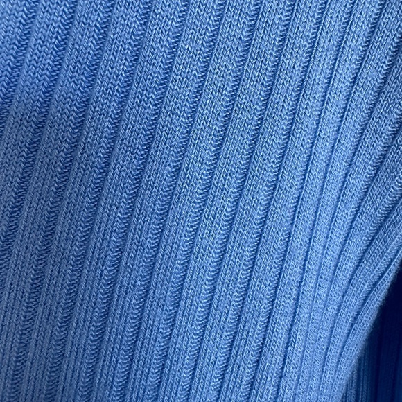 Reformation Blue Ribbed Button-Down Top - Picture 6 of 10